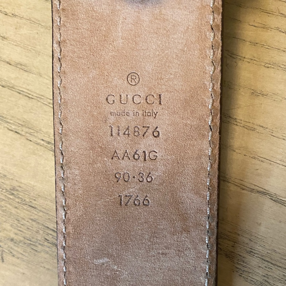 ❤️ Authentic Gucci Vintage Blue Leather Gussisima Belt, Silver Hardware, - Picture 4 of 4